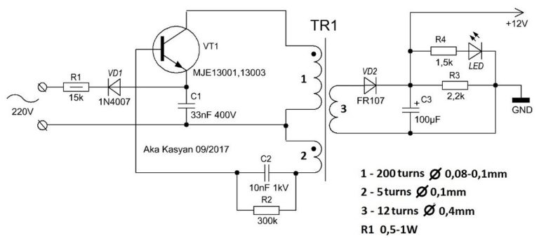 Импульсный блок питания своими руками (простые и мощные схемы)